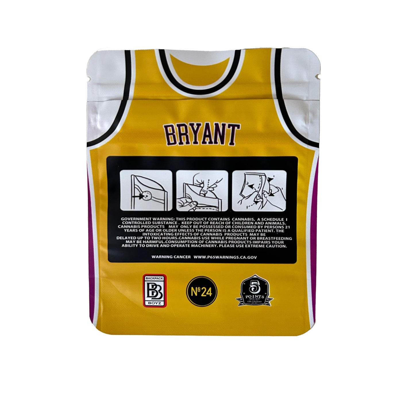Kobe 24 OG Backpack Boyz 3.5G Mylar Bags
