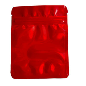 Plain Red 3.5G Mylar Bags