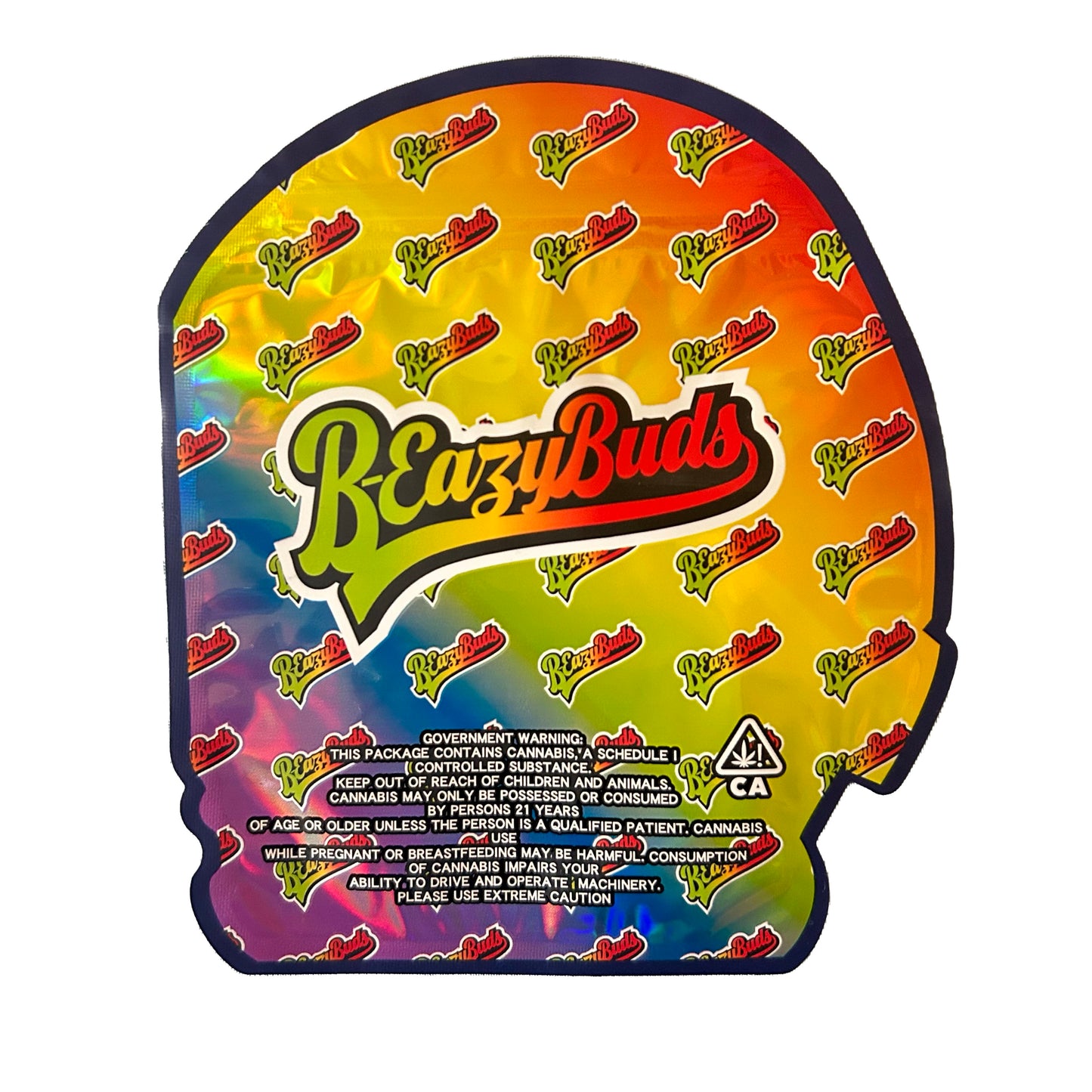 Rainbow Road Cutout 3.5G Mylar Bags