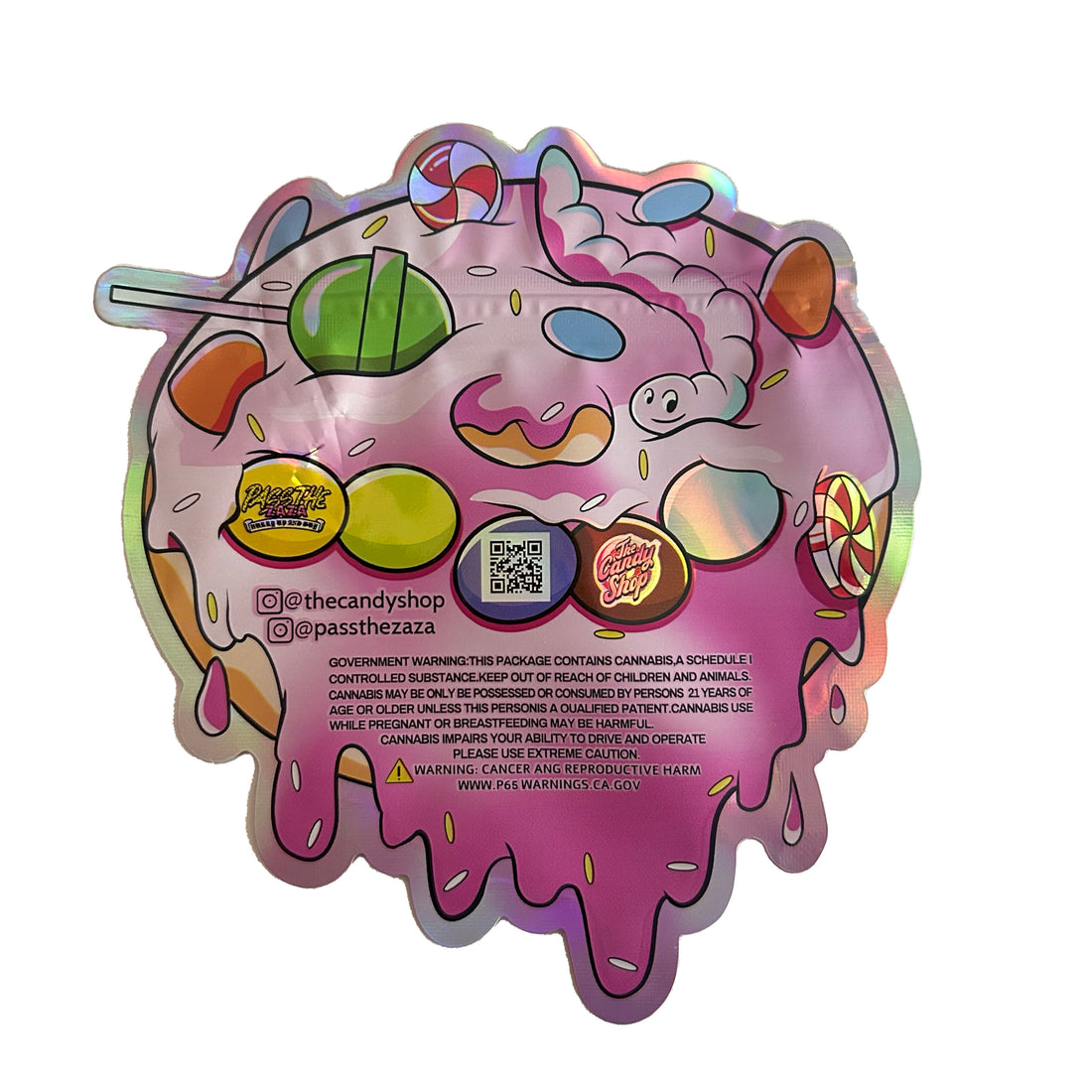 Candy Donut Cutout 3.5G Mylar Bags
