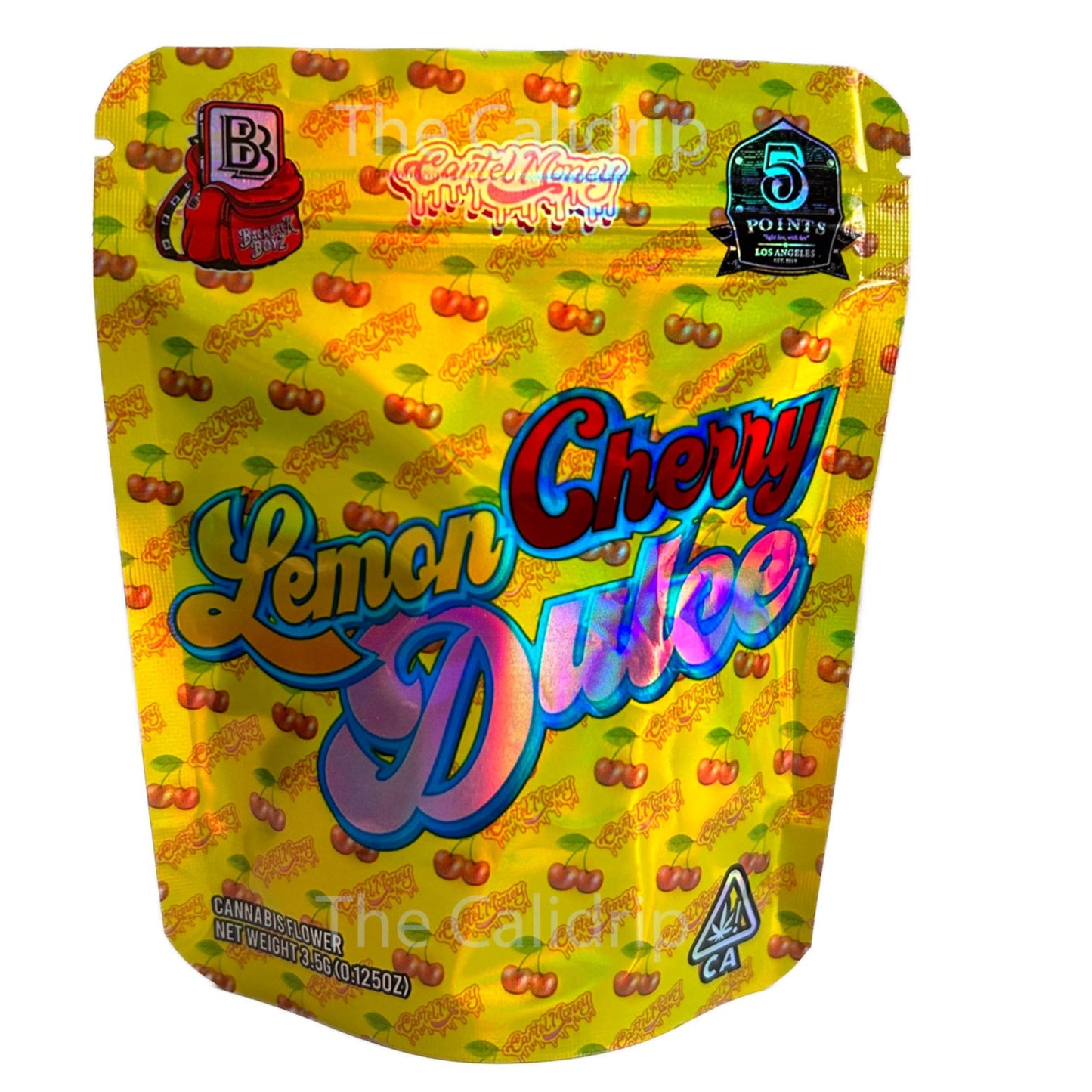 Lemon Cherry Dulce Backpack Boyz 5 points 3.5G Mylar Bags