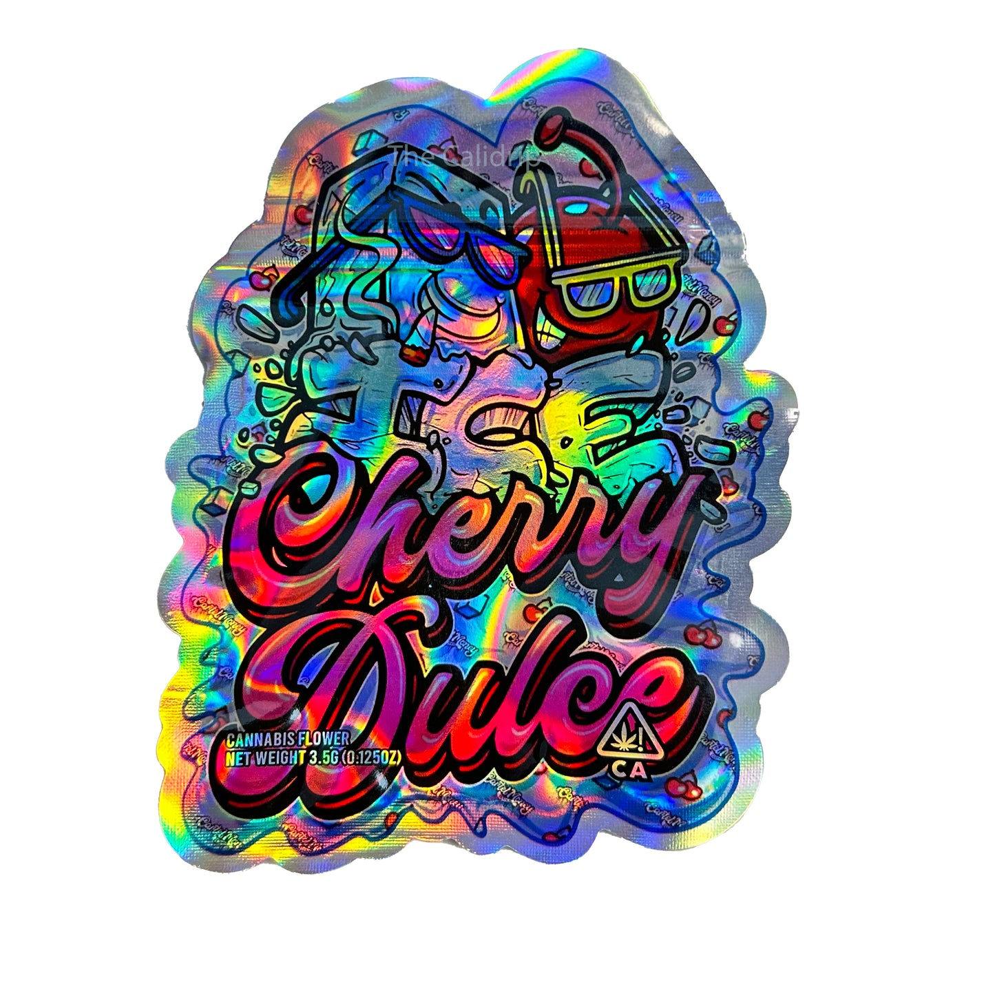 Cherry Dulce Holographic 3.5G Mylar Bags