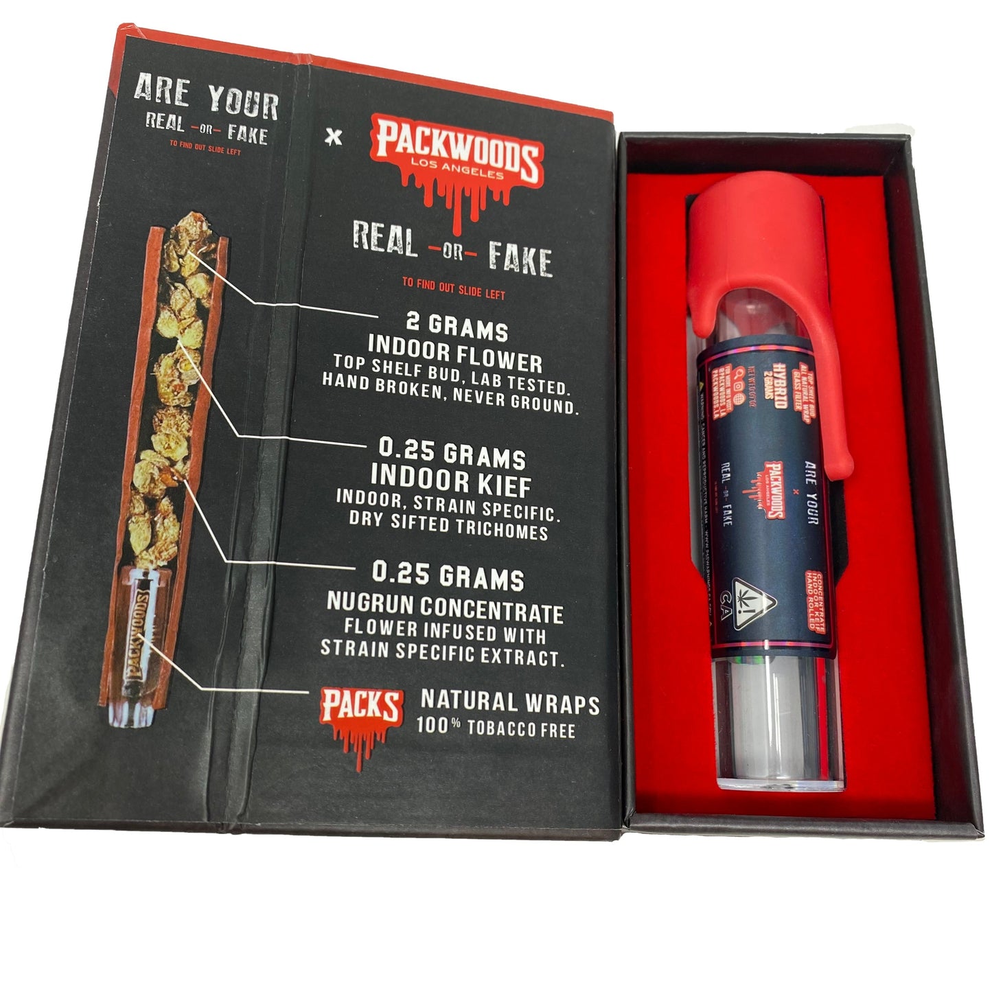 Real or Fake PACKWOODS Pre-roll Tube Packaging