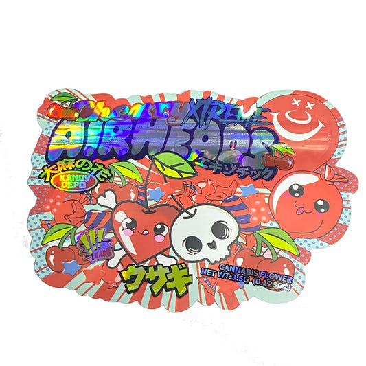 Cherry Extremes Airheads Kandy Depo 3.5G Mylar Bags