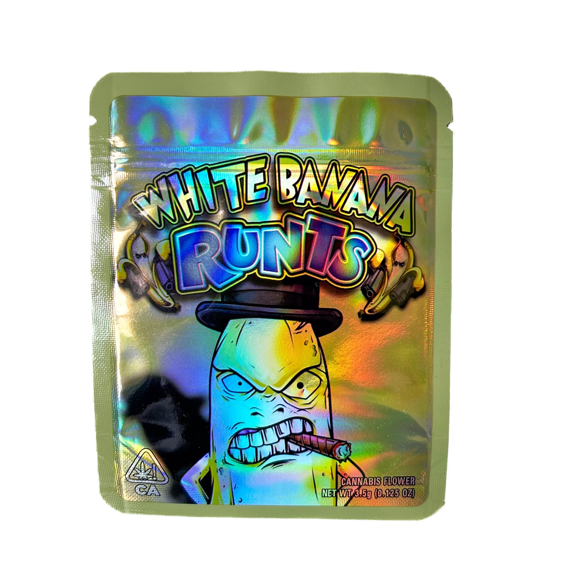 White Banana Runts 3.5G Mylar Bags The Cali Drip TheCaliDrip