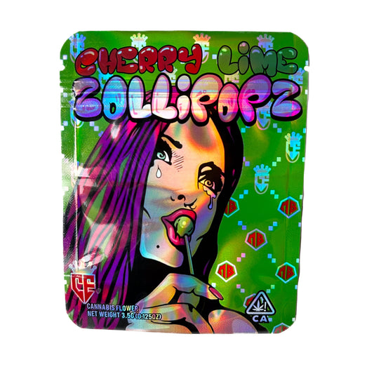 Cherry Lime Zollipopz 3.5G Mylar Bags