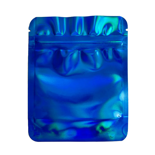 Plain Blue 3.5G Mylar Bags