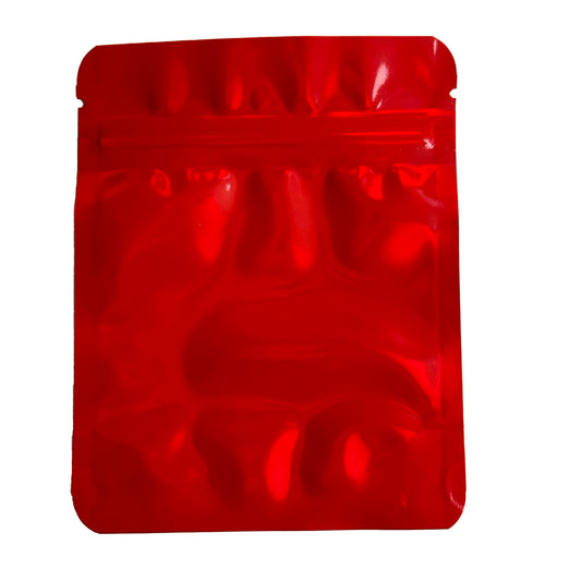 Plain Red 3.5G Mylar Bags