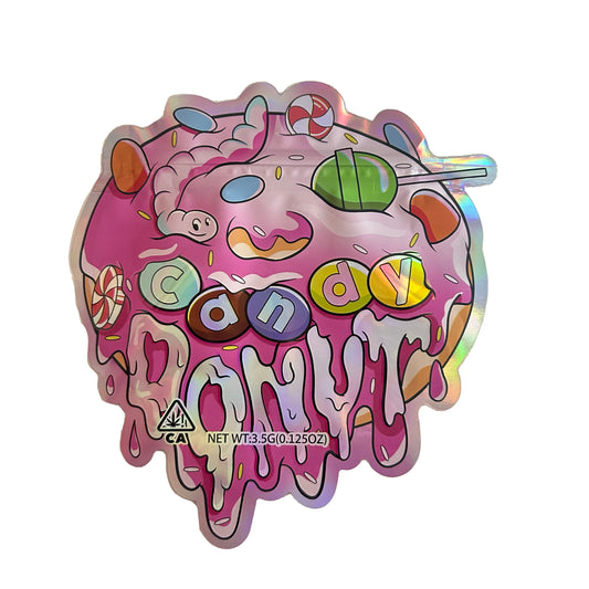 Candy Donut Cutout 3.5G Mylar Bags