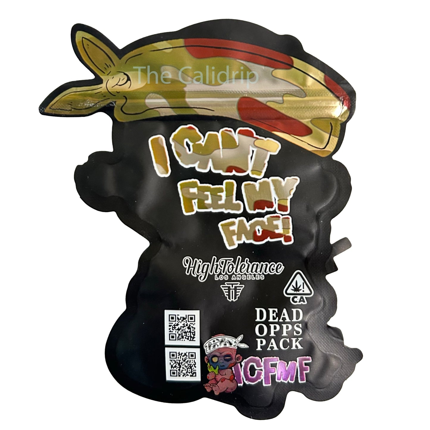 I Can't See my Face Dead Opps Cutout 3.5G Mylar Bags