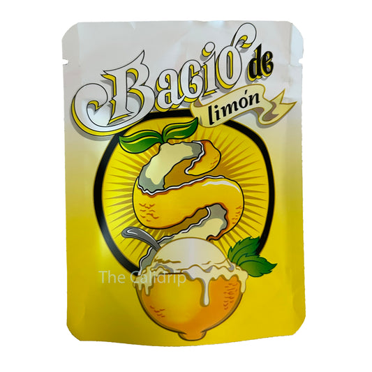 Yellow Bacio de Limon 3.5G Mylar Bags