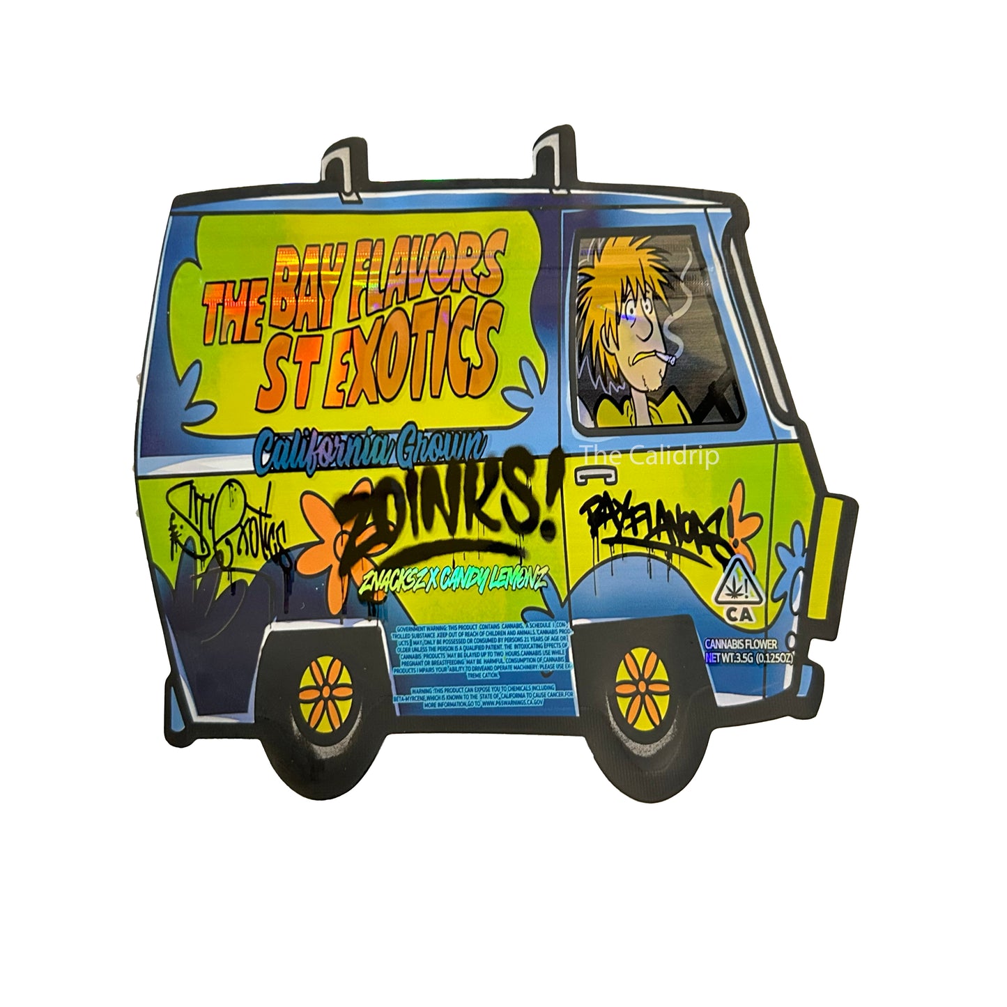 Scooby Dooby Doo Cutout 3.5G Mylar Bags