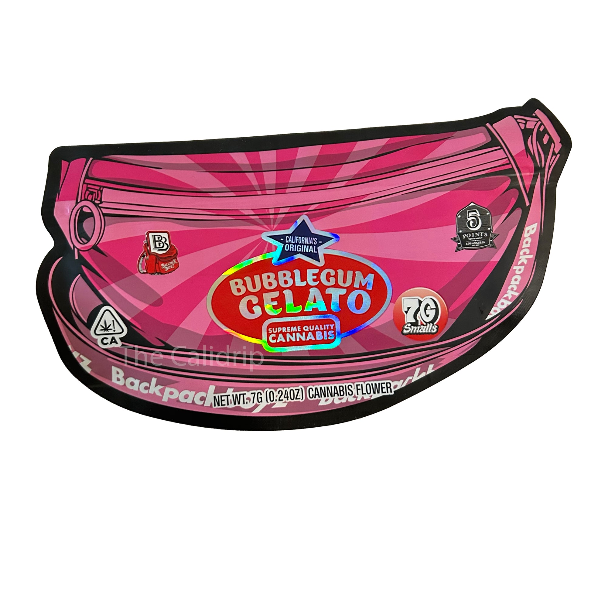 Bubblegum Gelato Backpack Boyz 7g Mylar Bags TheCaliDrip