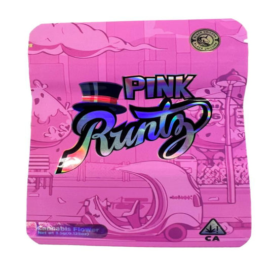 Pink Runtz Black Unicorn 3.5G Mylar Bags