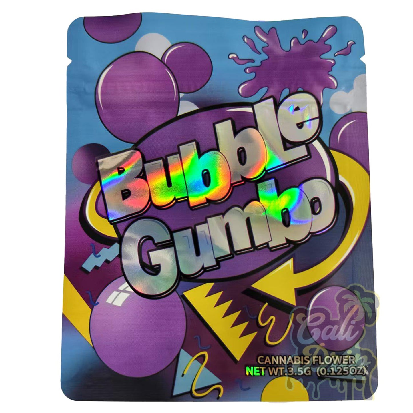 Purple Bubble Gumbo 3.5G Mylar Bags