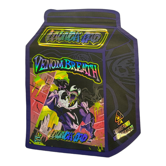 Venom Breath Cutout 3.5G Mylar Bags