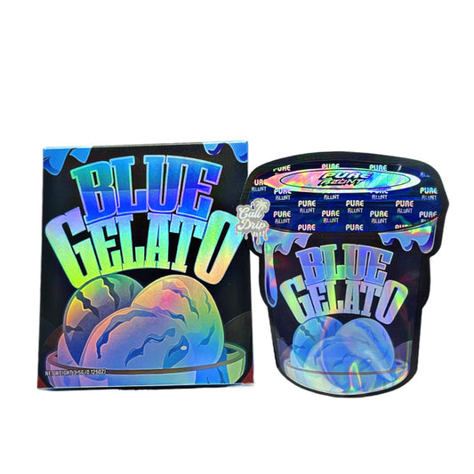 Blue Gelato 3.5g Mylar Bag and Box