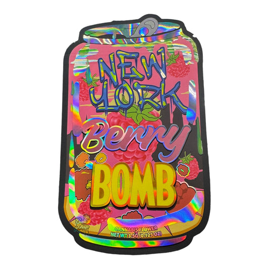 New York BOMB Can Cutout 3.5G Mylar Bags