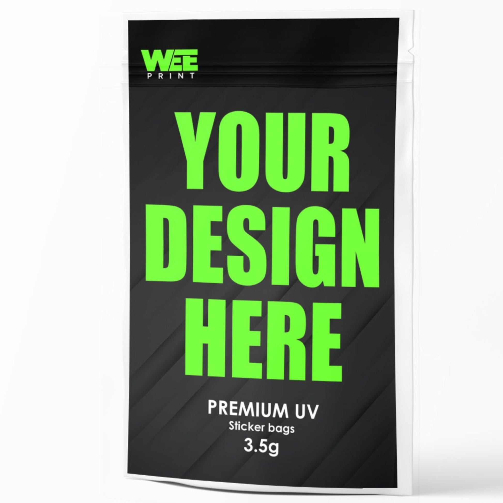 CUSTOM UV STICKER MYLAR BAGS