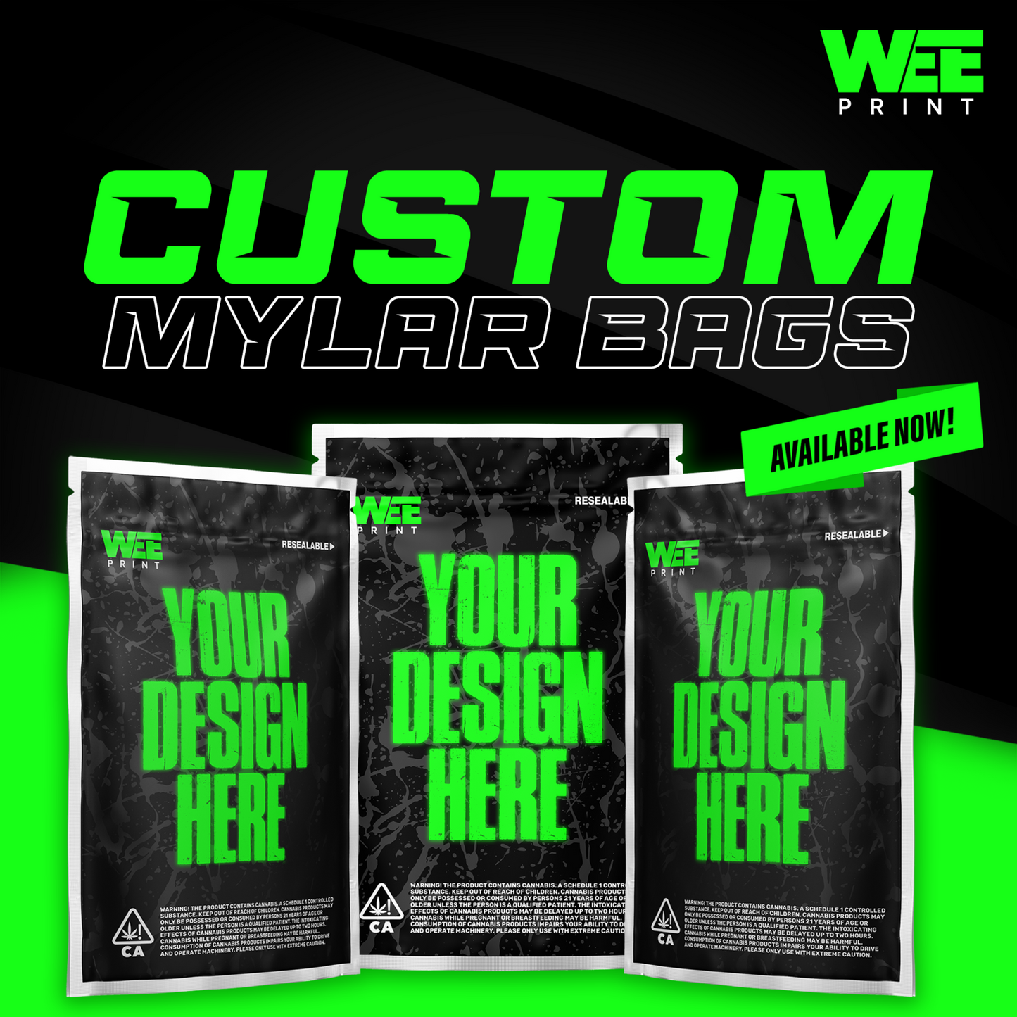 Mylar sales custom bags