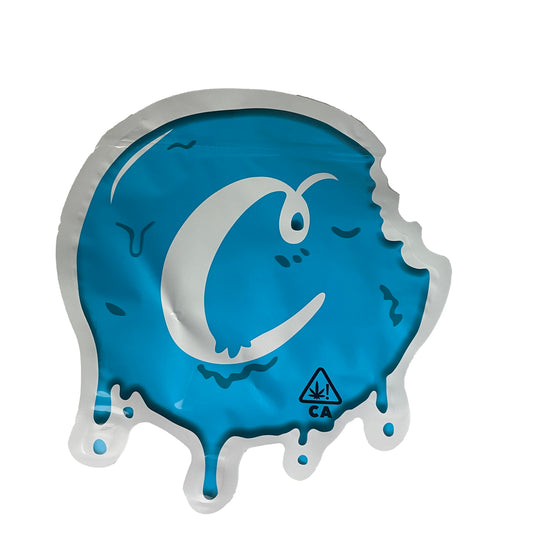 Blue Cookies Cutout Quarter POUND Mylar Bags