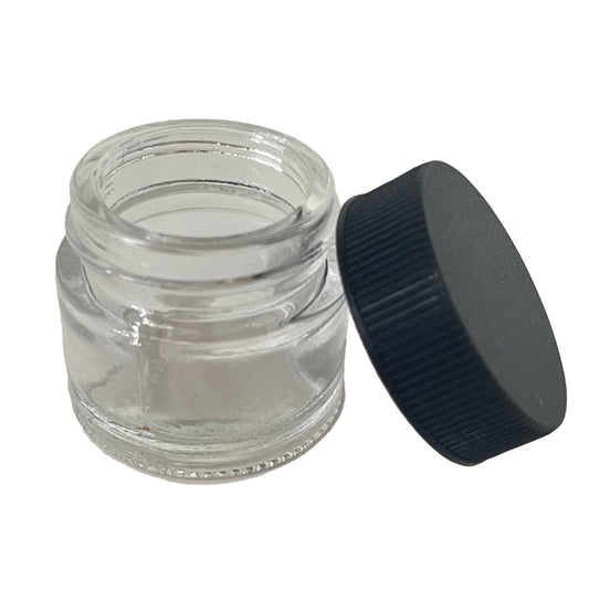 10 ml Clear Black Cap Jar