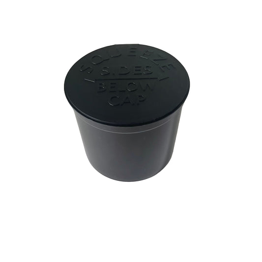 90 DR Pop Top Vials Black