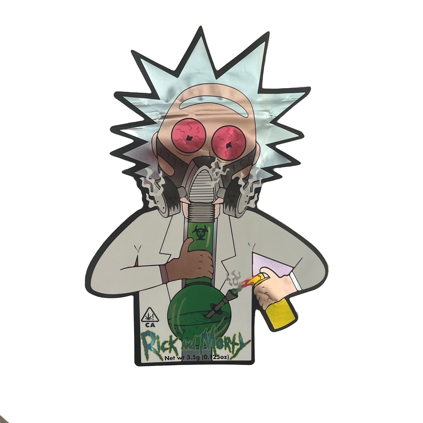 Rick by Rick and Morty Cutout 3.5G Mylar Bags