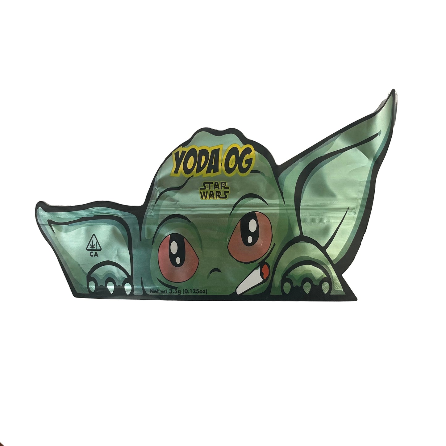 Yoda OG Cutout 3.5G Mylar Bags