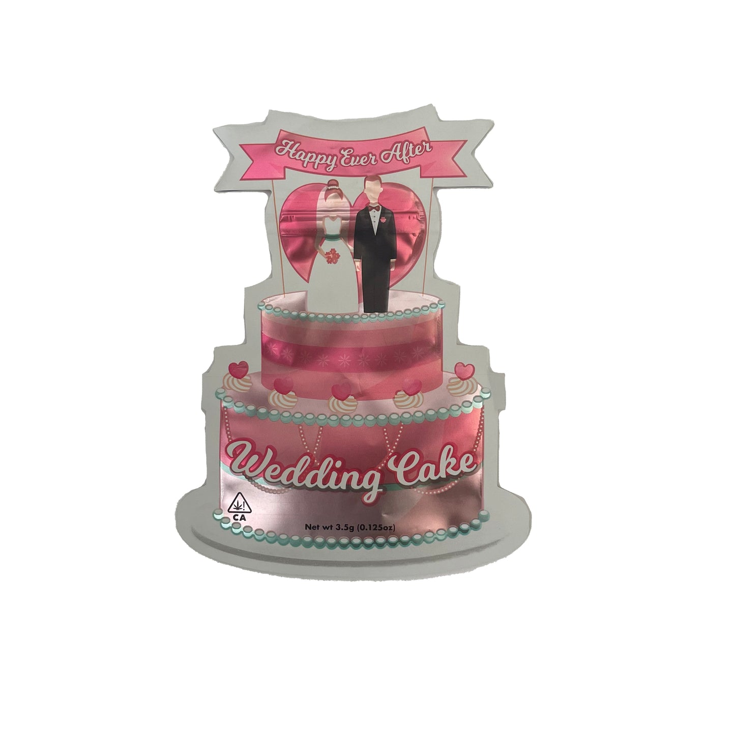 Wedding Cake- Happily Ever After Cutout 3.5G Mylar Bags