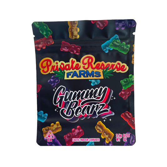 Private Reserve Farms Gummy Bearz 3.5G Mylar Bags