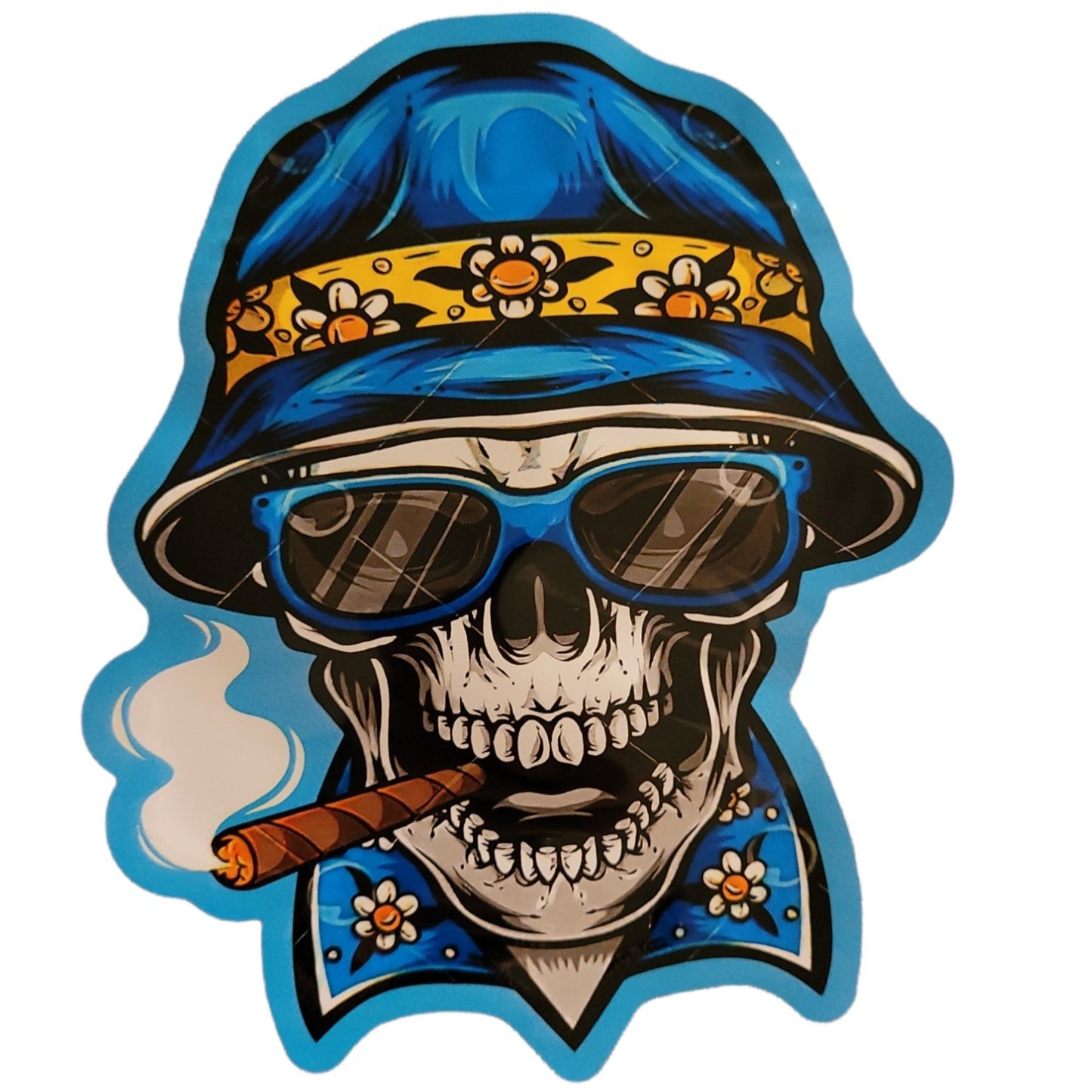 Blue Skull 3.5G Mylar Bags