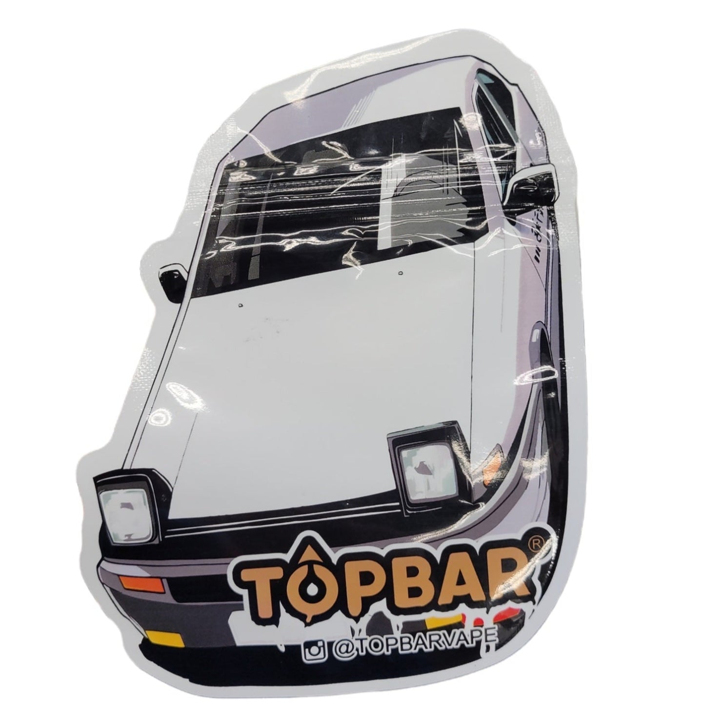 Topbar White Car Cutout 3.5G Mylar Bags