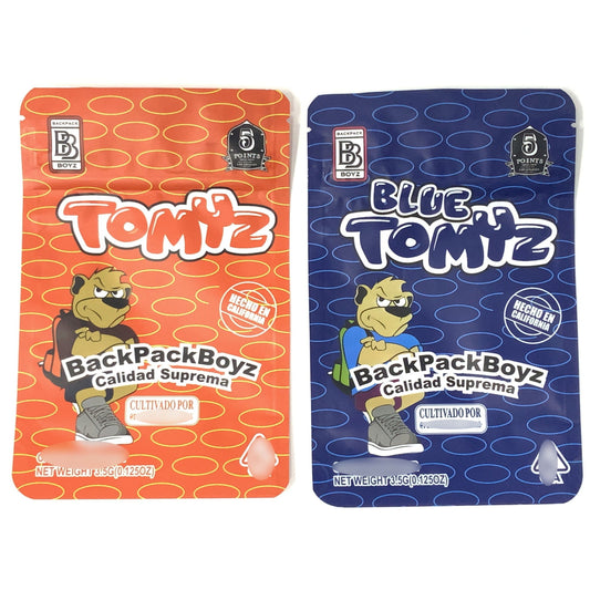 Blue/Red TOMYZ BackPack Boyz 3.5G Mylar Bags